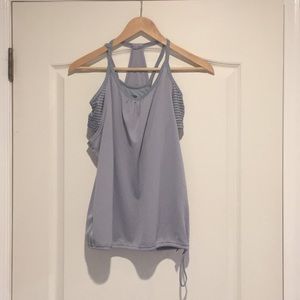 OPEN BACK Workout bra and tank top GRAY Large RUN